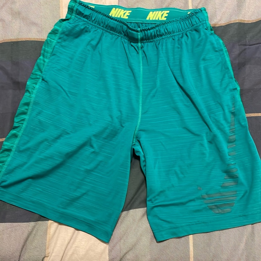 Electric green Nike dri-fit shorts. Men’s size L.